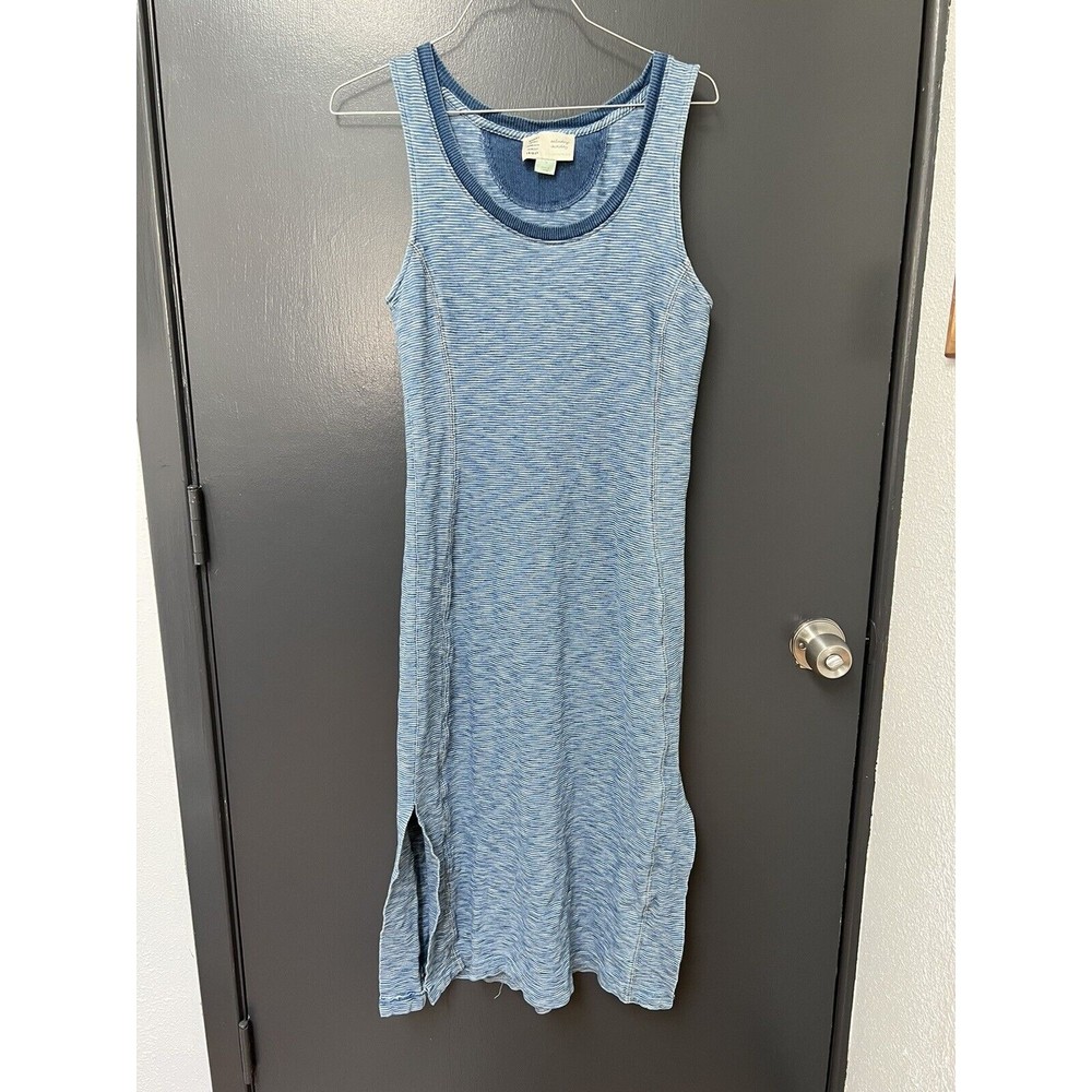 Anthropologie Saturday Sunday Giona Striped Side Slit Sleeveless Midi Dress, M
